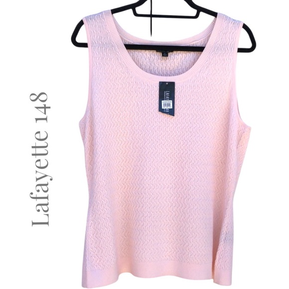 Lafayette 148 Knit Light Pink Sweater Top NWT Size XL - Picture 1 of 5